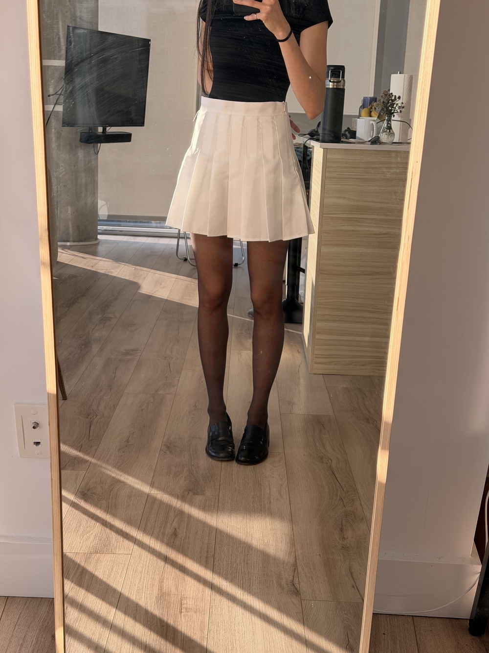 Pleated Mini Skirt in White - Classic Women’s Style